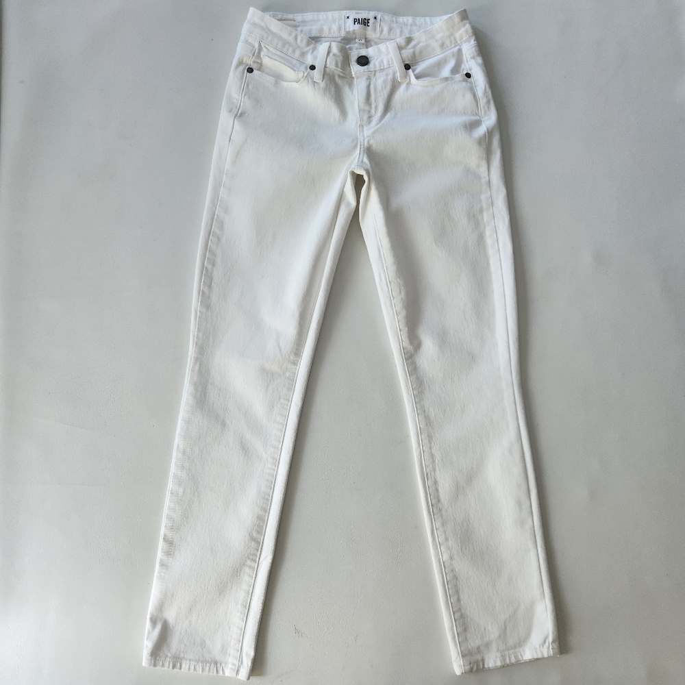 PAIGE Kylie Crop Classic White Denim Pants